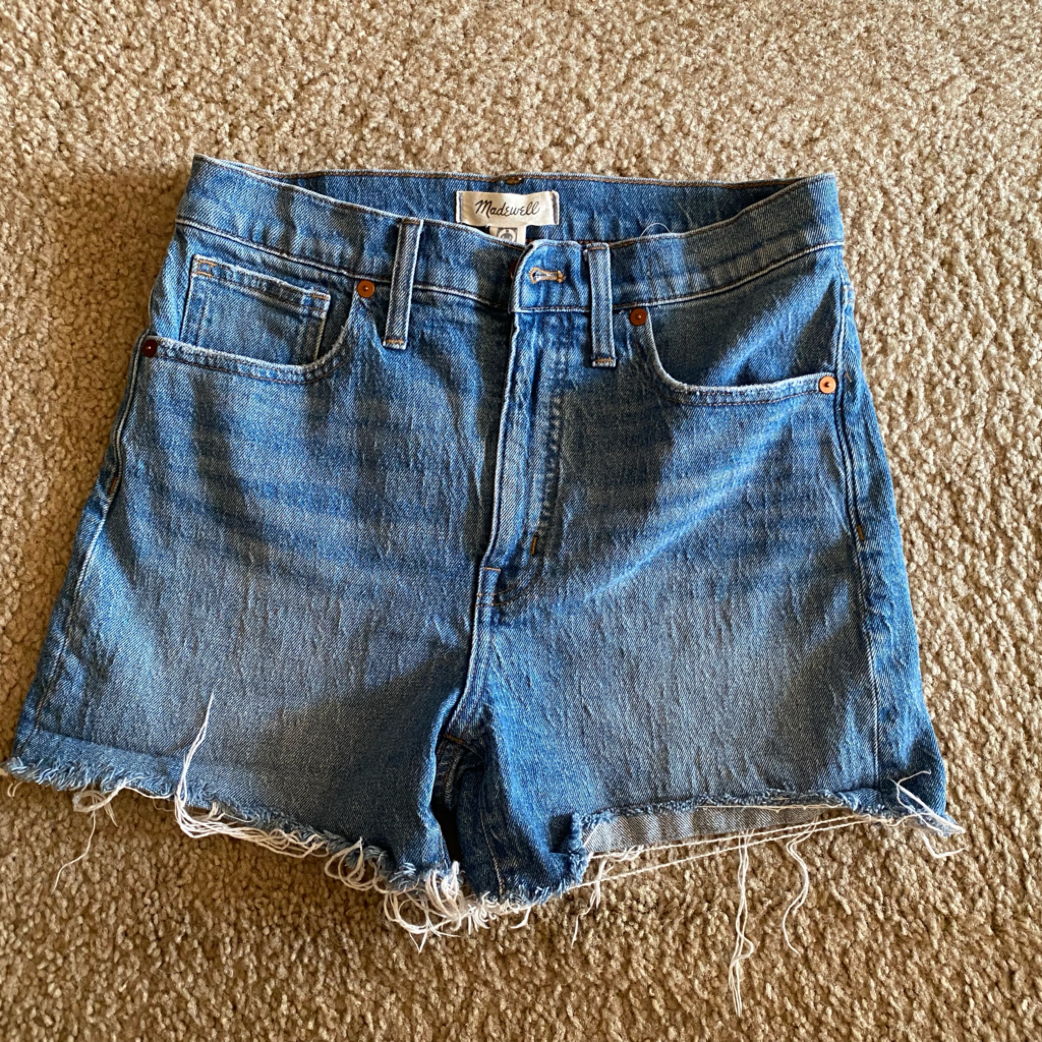 Madewell High-Rise Denim Shorts In Malden Wash Size 28